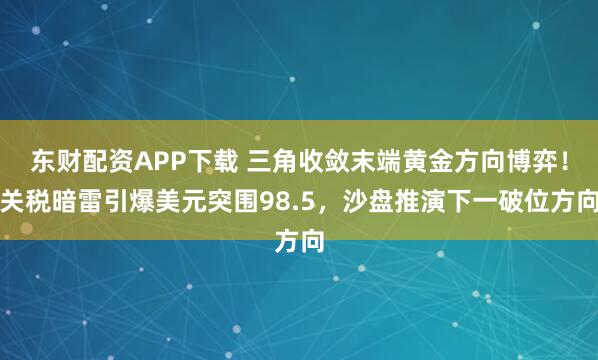 东财配资APP下载 三角收敛末端黄金方向博弈！关税暗雷引爆美元突围98.5，沙盘推演下一破位方向